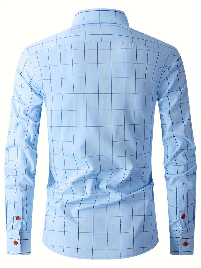Heren Overhemd Moderne Snit Katoen-Polyester Mix 7
