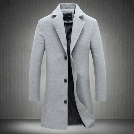 Heren Overjas van Wol met Elegante Stijl 5