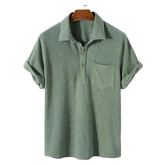 Heren Polo Relaxed Textuur Gebreid 0