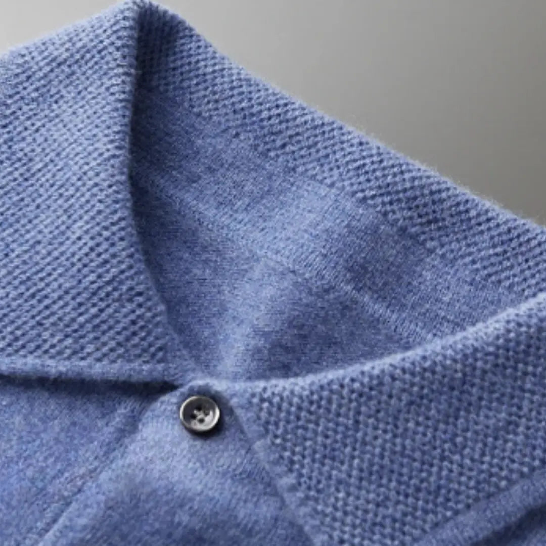 Heren Polo Trui met Ronde Hals en Ribbelmanchetten 1