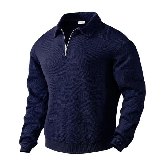 Heren Poloshirt met Rits en Sportieve Stijl 0