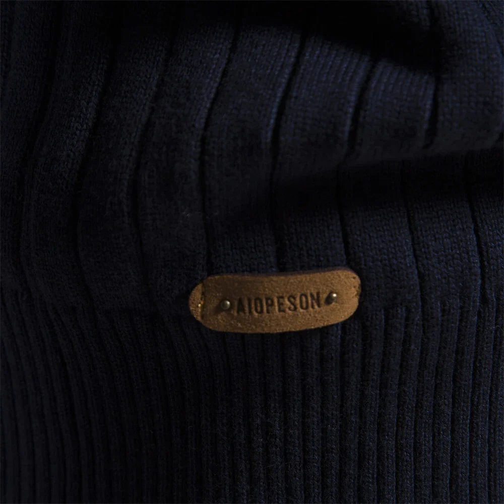 Heren Pullover Sweater Met Rits Katoen Casual Herfst 5