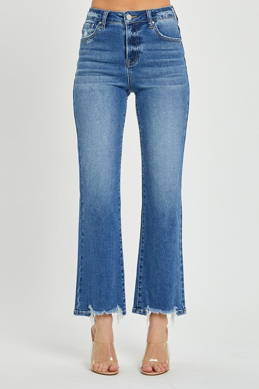 Heren Relaxed Fit Jeans Hoge Taille Donker 1
