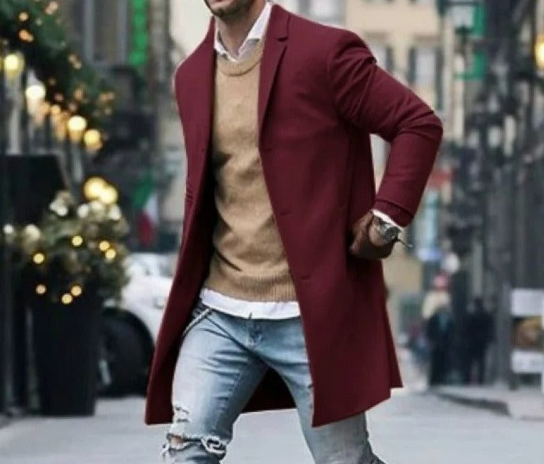 Heren Slim Fit Jacke Wol Winddicht 2