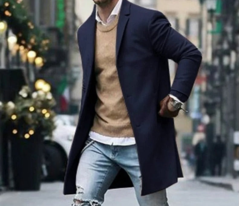 Heren Slim Fit Jacke Wol Winddicht 3