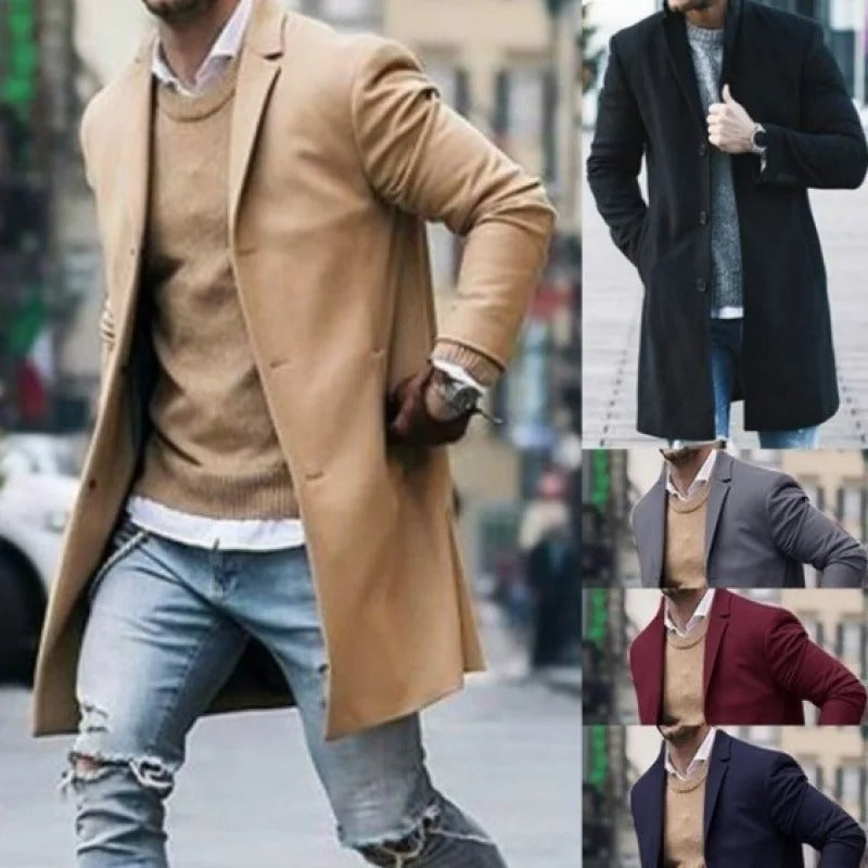 Heren Slim Fit Jacke Wol Winddicht 5