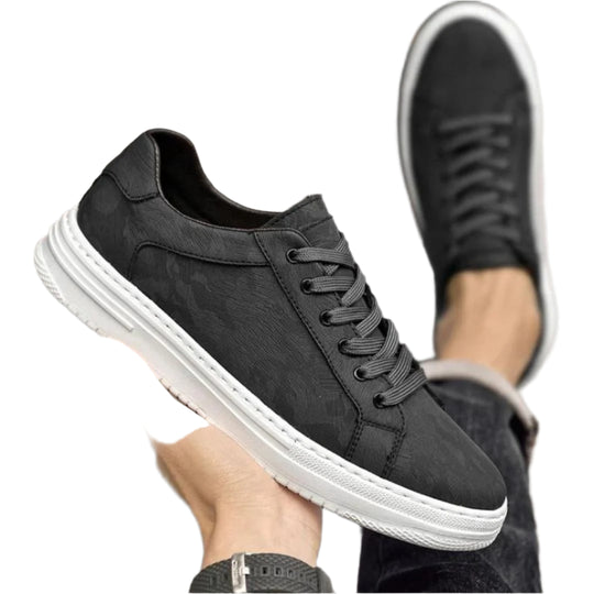 Heren Sneakers Camouflage Leer Gevoerd 0
