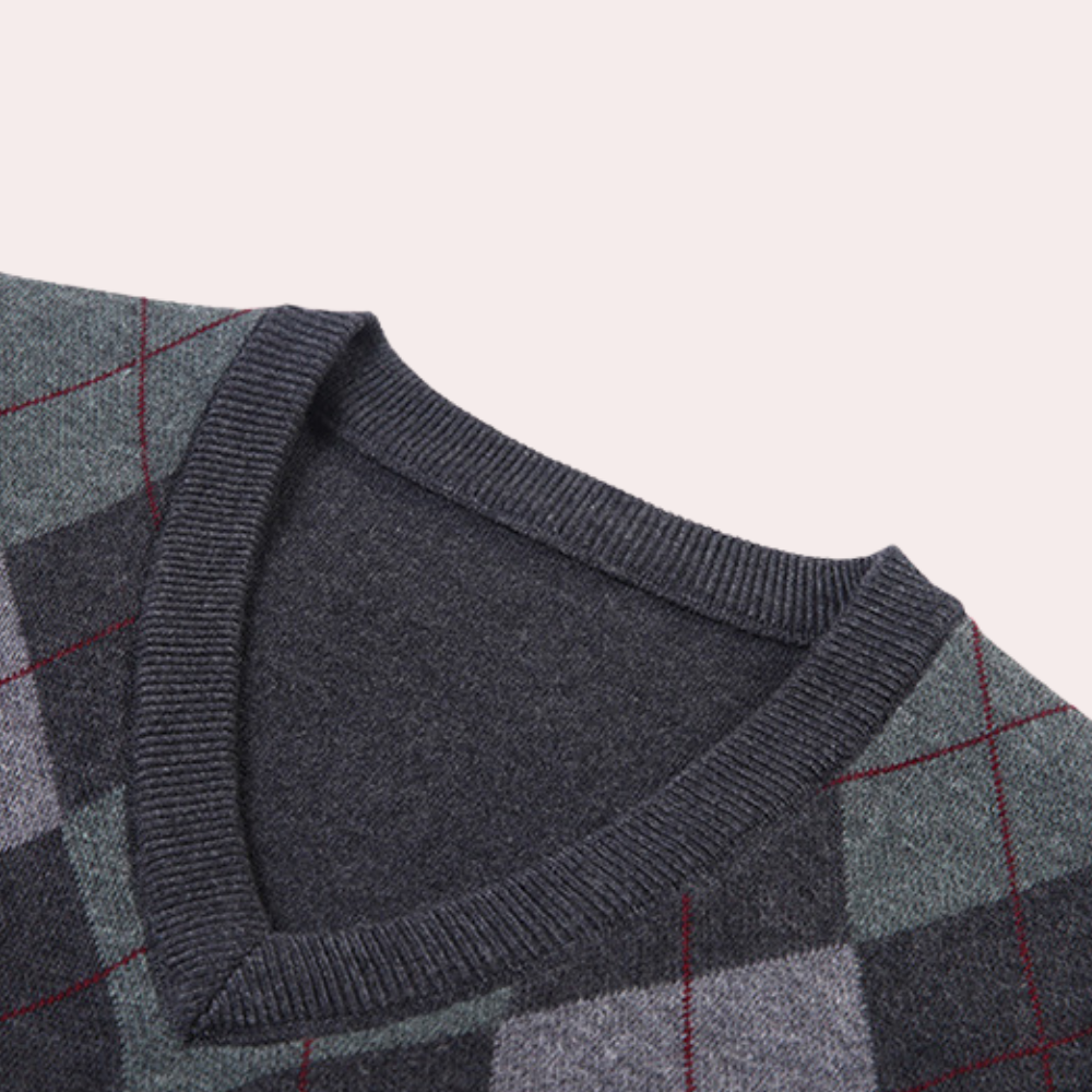 Heren Sweater Ærmeloos V-hals Casual Stijl 4