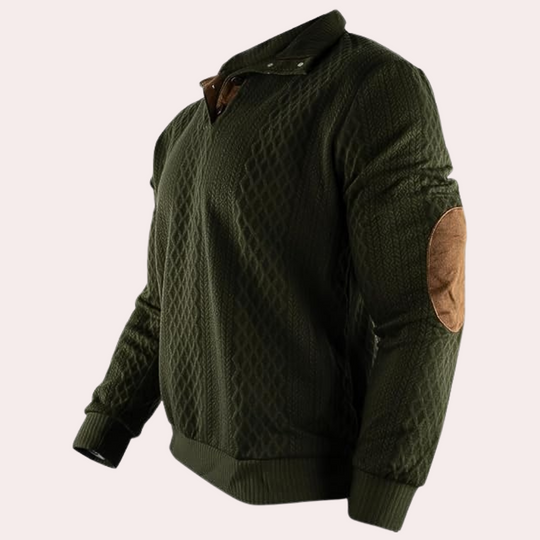 Heren Sweater met Kraveknappers - Trendy en Comfortabel 5