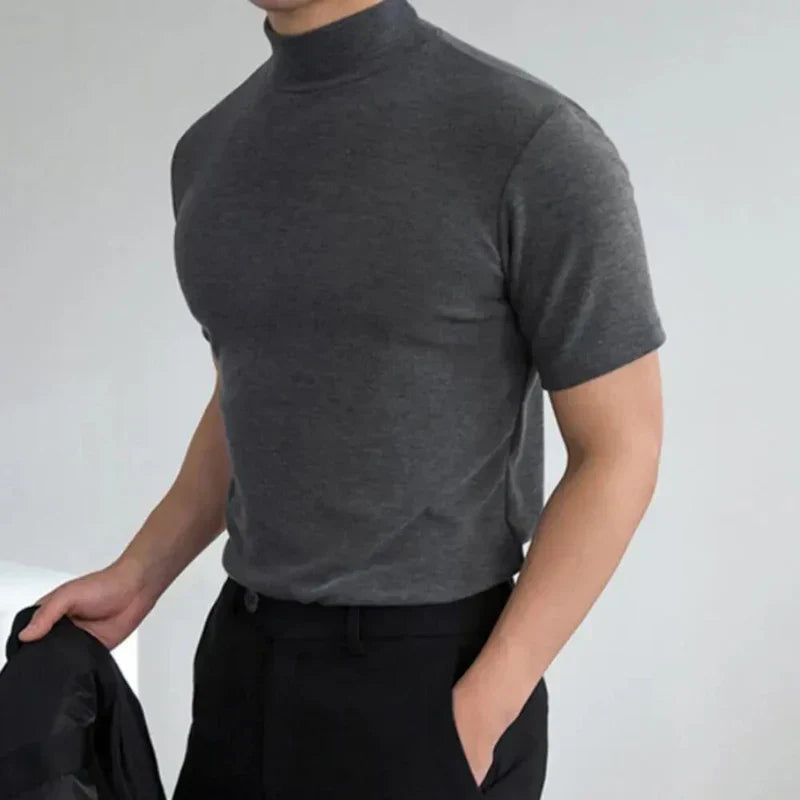 メンズ ハイカラー カジュアルTシャツ（普段使いに最適）