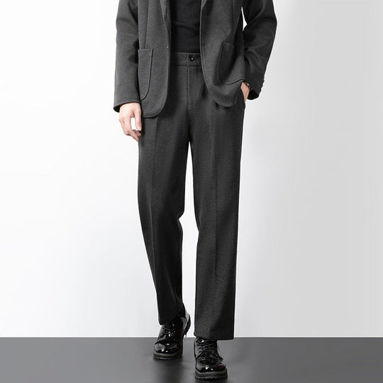 Heren Tailored Broek Wolmix Slim Fit Volledige Lengte 1