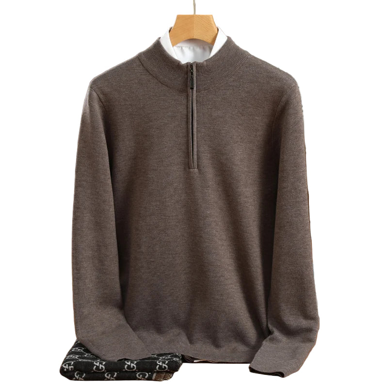 Heren Trui Casual Halflange Kraag Merino Wol 0