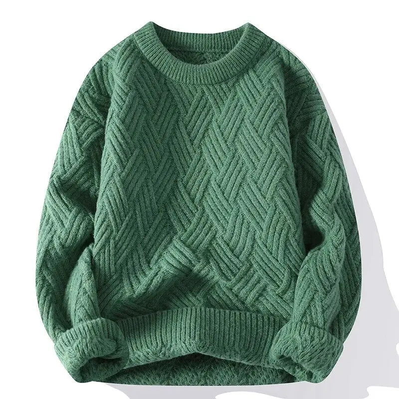 Heren Vintage Casual Trui Relaxed Fit Katoen 8