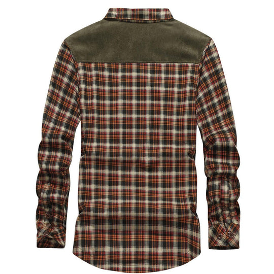 Heren Winterjas Casual Flanel Gevoerd Met Neppels 3