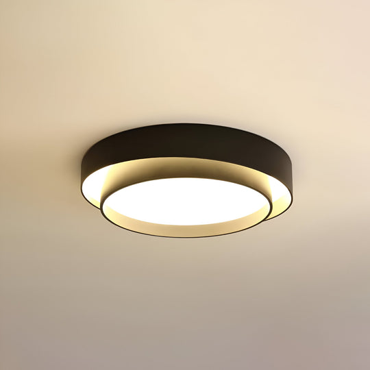 寝室やリビングルームに最適な、モダンなリング型LEDシーリングライト