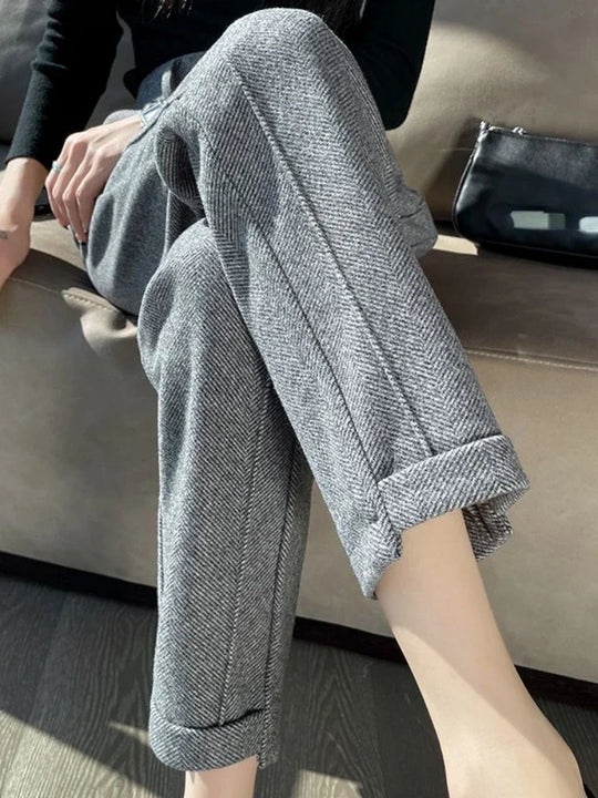 Variant image for Zwarte Dames Pantalon Elegante Stijl 100% Polyester-11