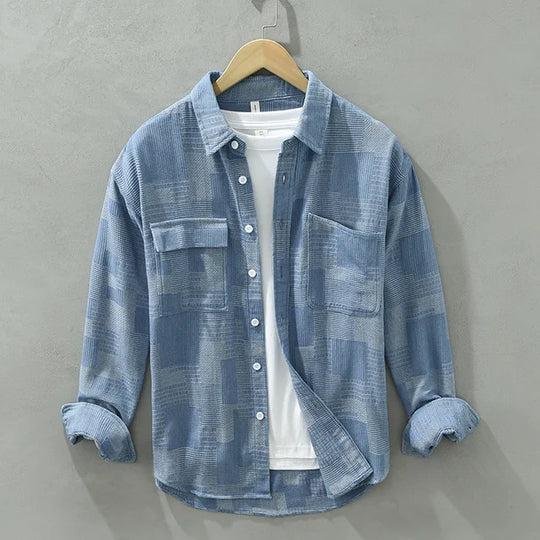 Variant image for Heren Overhemd Patchwork Stijlvol Katoen Polyester-13