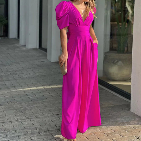 Dam Jumpsuit Elegant Tidlös Design Högkvalitativt Tyg-5