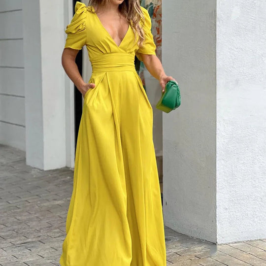 Dam Jumpsuit Elegant Tidlös Design Högkvalitativt Tyg-3