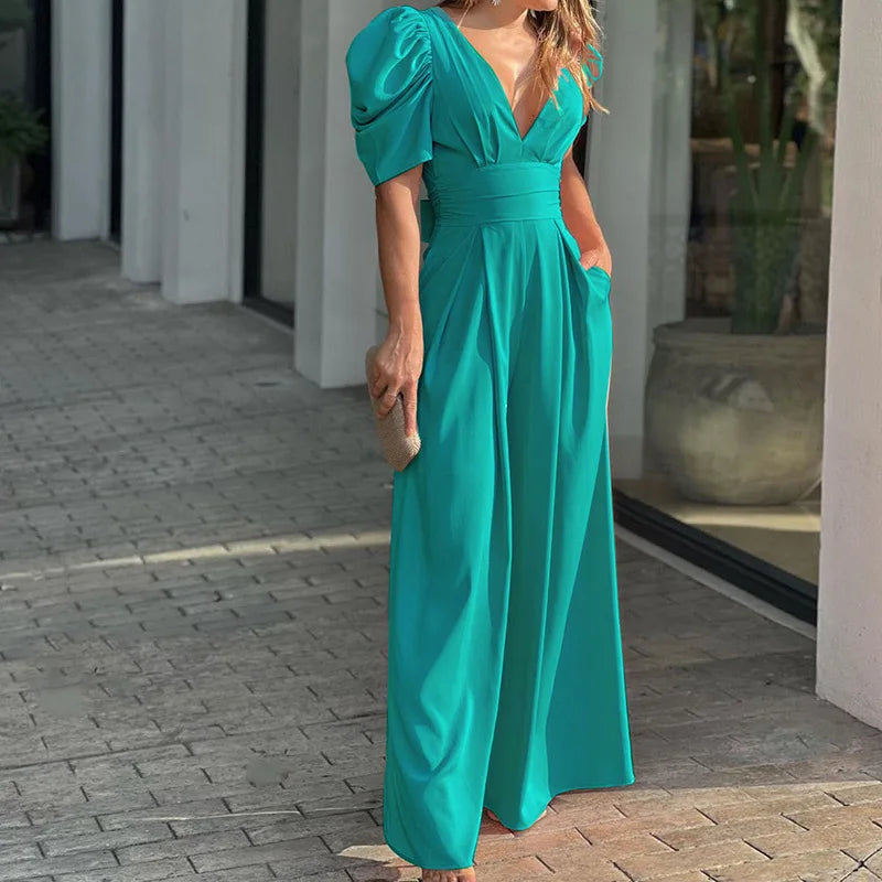 Dam Jumpsuit Elegant Tidlös Design Högkvalitativt Tyg-4