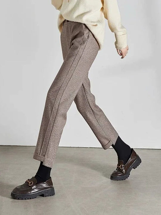Zwarte Dames Pantalon Elegante Stijl 100% Polyester 3