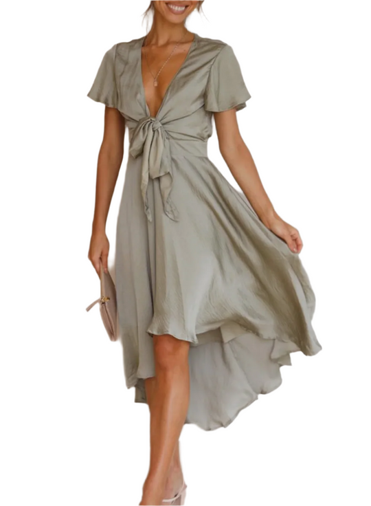 Dames Maxi Jurk Vloeiende Pasvorm Polyester voor Zomer Events 1
