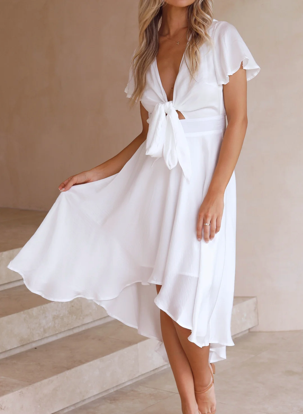 Dames Maxi Jurk Vloeiende Pasvorm Polyester voor Zomer Events 3
