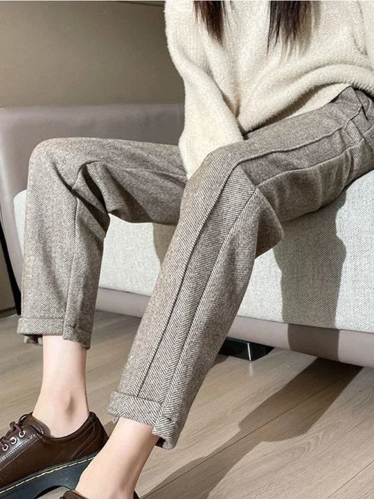 Variant image for Zwarte Dames Pantalon Elegante Stijl 100% Polyester-16