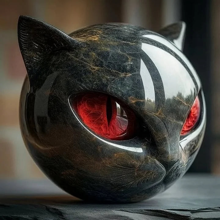 猫の頭の彫刻 モダンデザイン