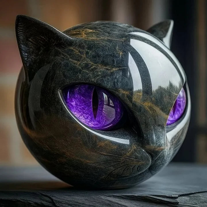 猫の頭の彫刻 モダンデザイン