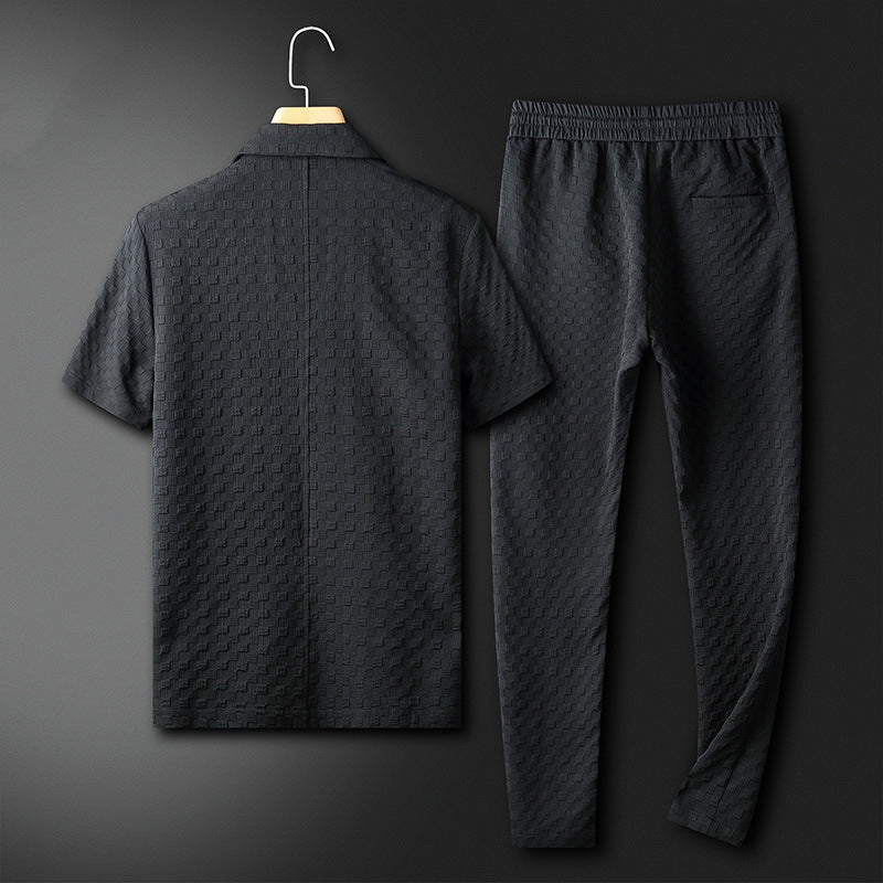 Heren Kostuum Tweedelig Modern Geometrisch Polyester 2
