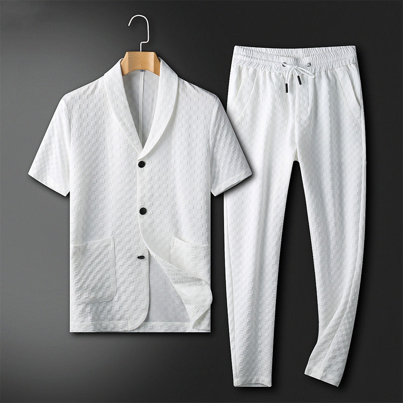 Heren Kostuum Tweedelig Modern Geometrisch Polyester 6