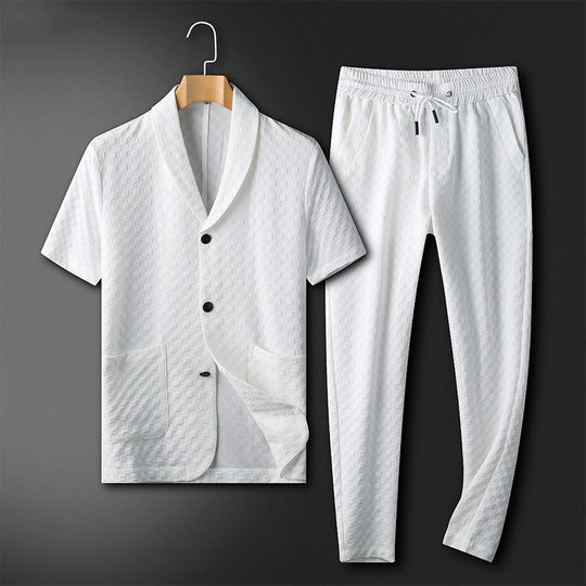 Heren Kostuum Tweedelig Modern Geometrisch Polyester 6