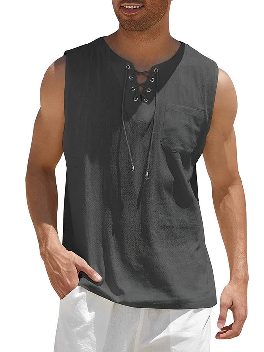 Heren Tanktop Casual Ademend Katoen 5