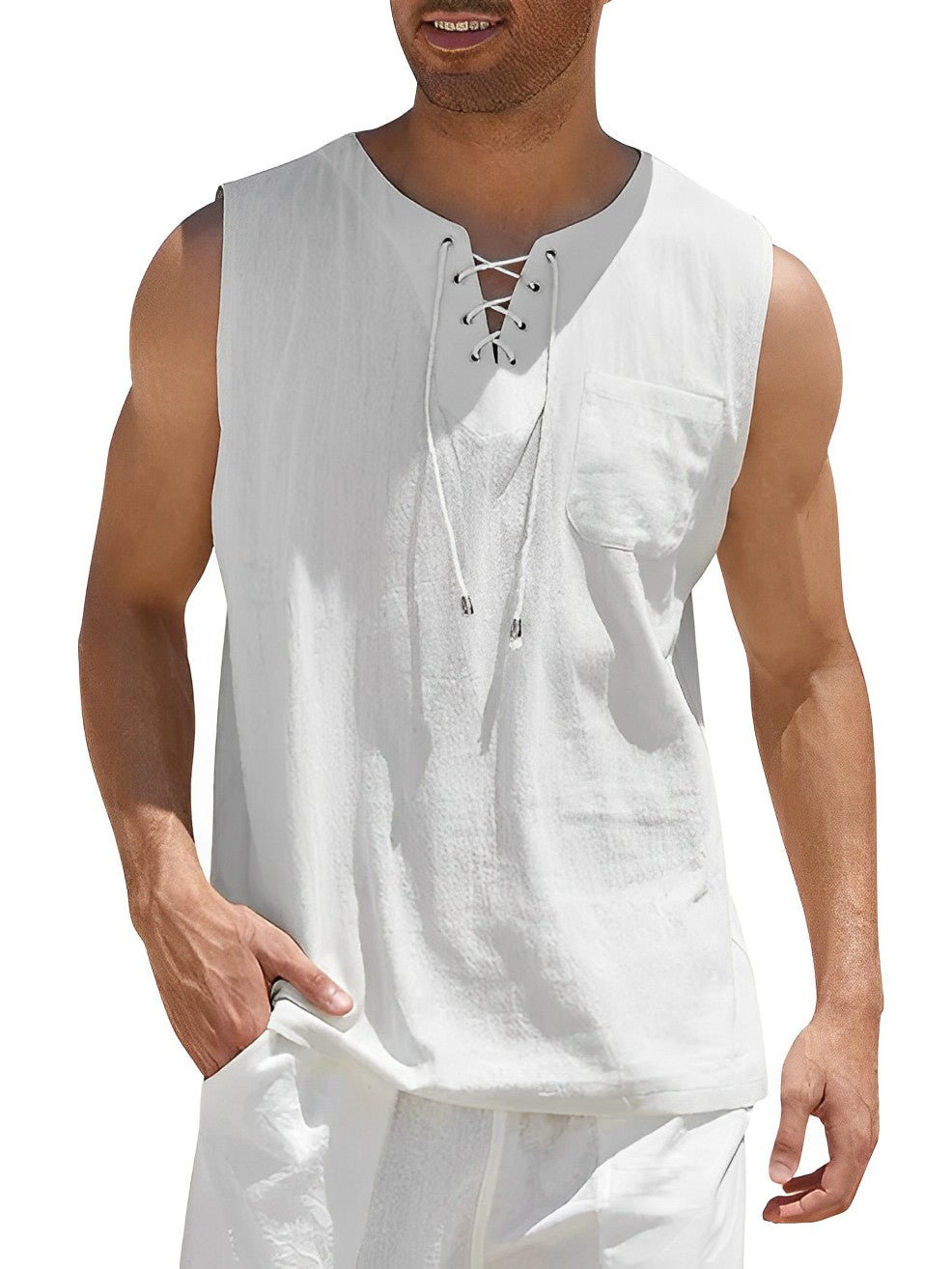 Variant image for Heren Tanktop Casual Ademend Katoen-55