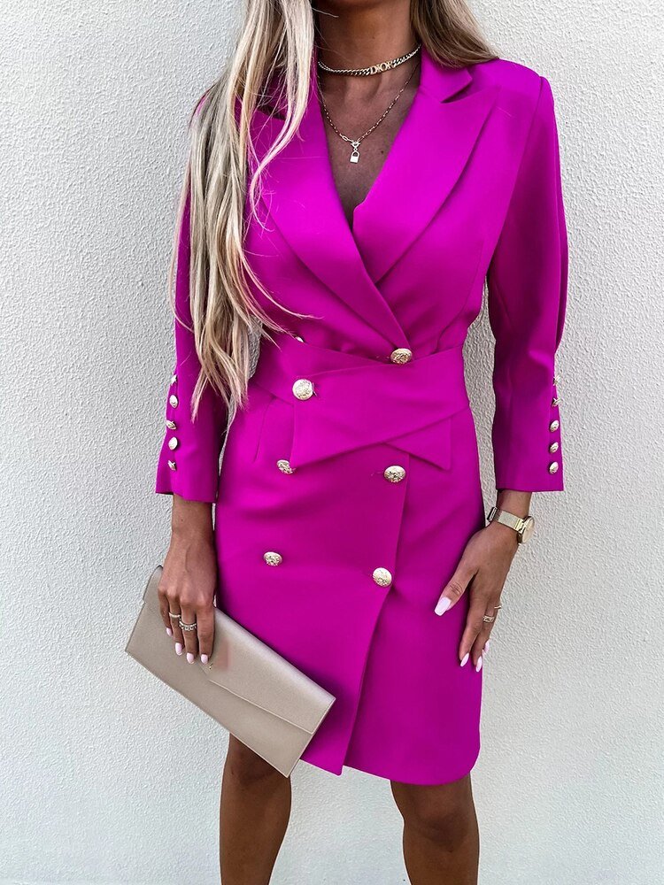 Dames Blazerjurk Elegante Stijl Polyester Viscosemix voor Formele Gelegenheden 4
