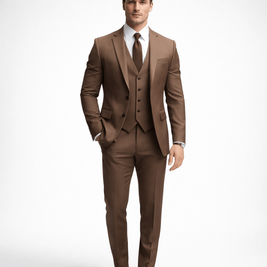 男性用スーツ3点セット（ベスト付き）結婚式や特別な行事用