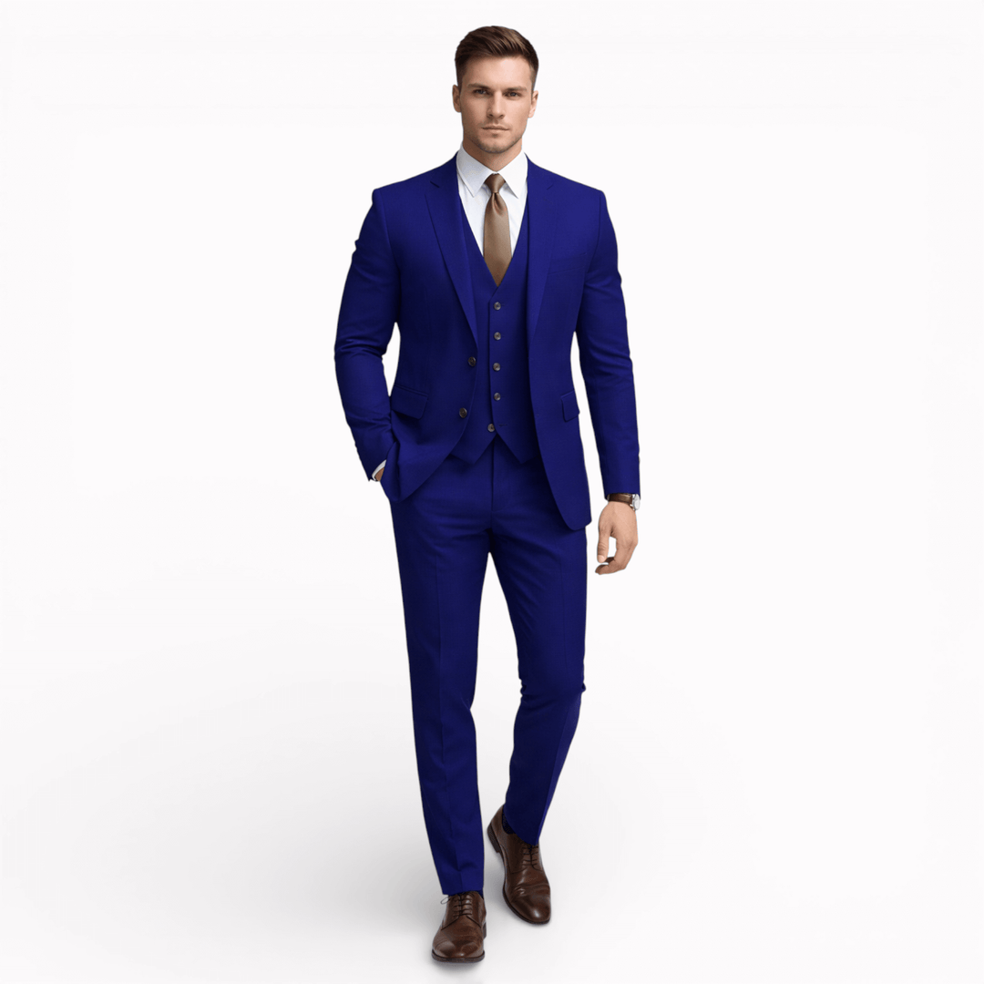 男性用スーツ3点セット（ベスト付き）結婚式や特別な行事用