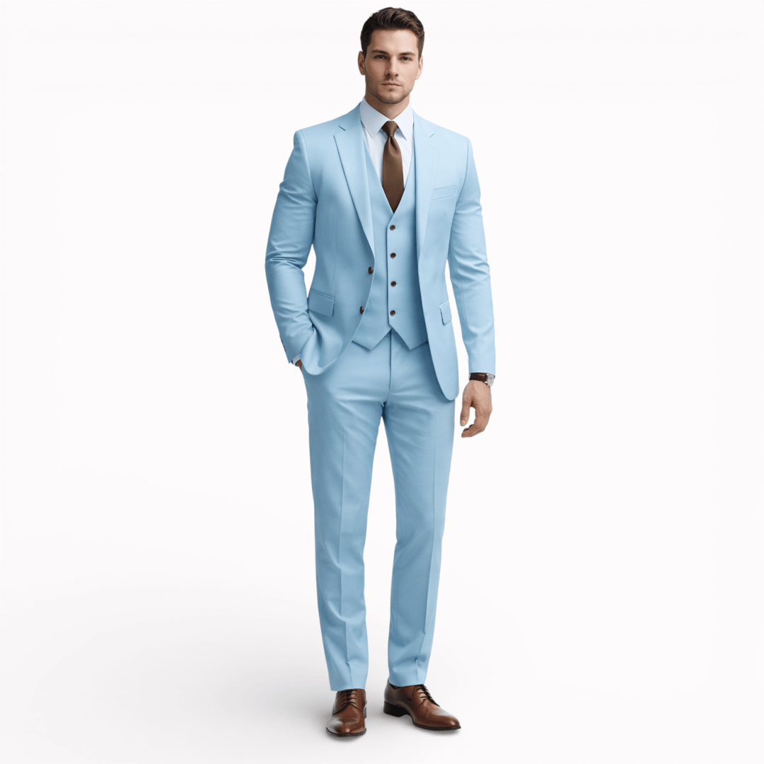 男性用スーツ3点セット（ベスト付き）結婚式や特別な行事用