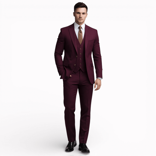 男性用スーツ3点セット（ベスト付き）結婚式や特別な行事用