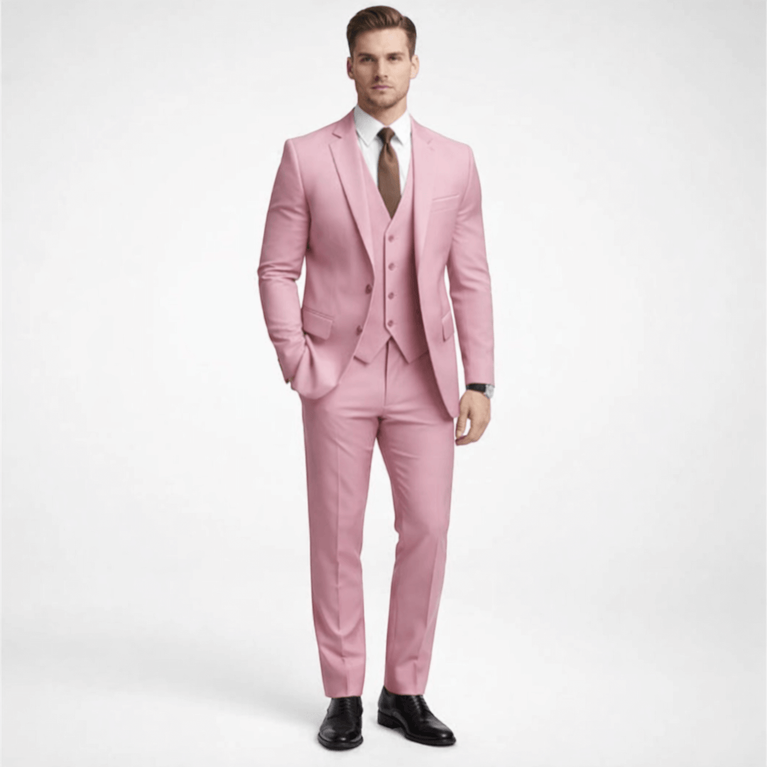 男性用スーツ3点セット（ベスト付き）結婚式や特別な行事用