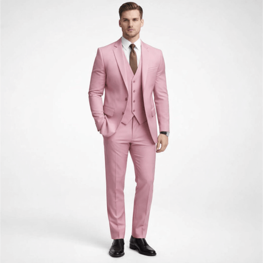 男性用スーツ3点セット（ベスト付き）結婚式や特別な行事用