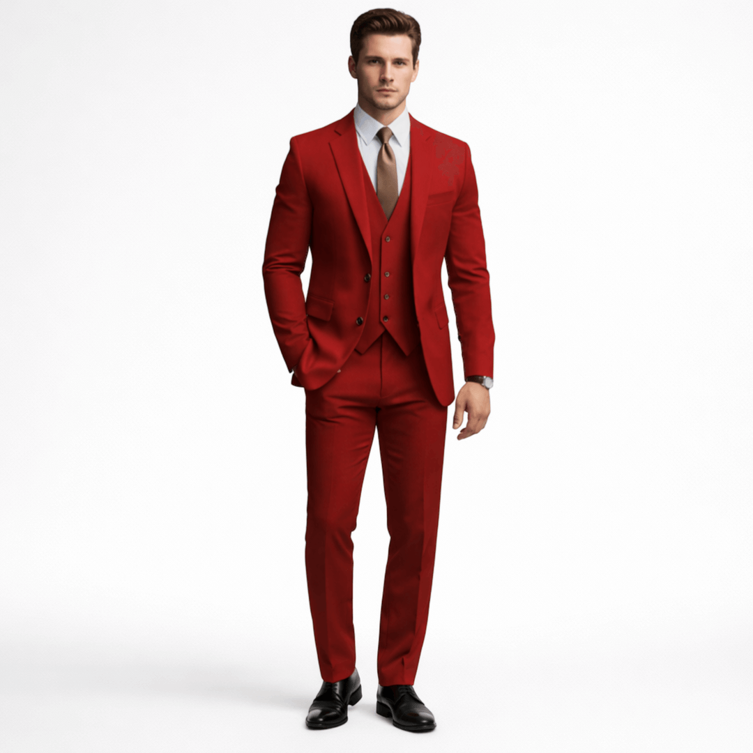 男性用スーツ3点セット（ベスト付き）結婚式や特別な行事用