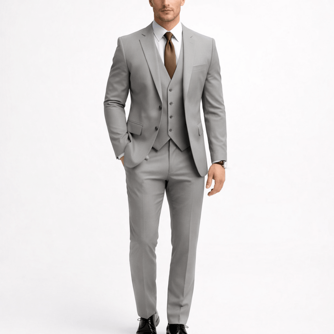 男性用スーツ3点セット（ベスト付き）結婚式や特別な行事用