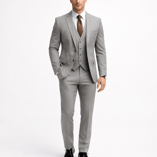 男性用スーツ3点セット（ベスト付き）結婚式や特別な行事用