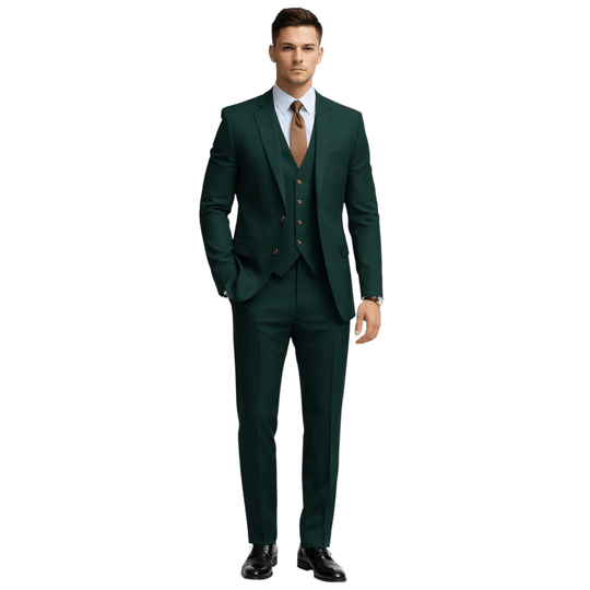 男性用スーツ3点セット（ベスト付き）結婚式や特別な行事用