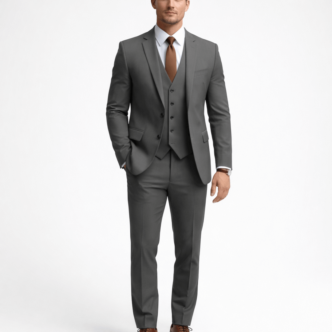 男性用スーツ3点セット（ベスト付き）結婚式や特別な行事用
