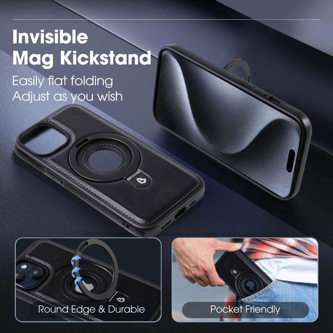 iPhone Hoes Leer Met MagSafe 5