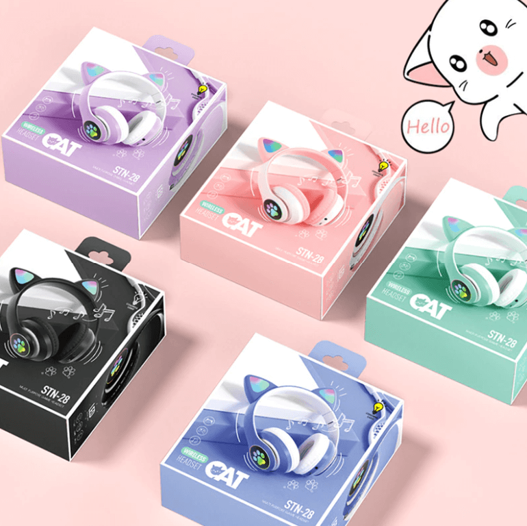 かわいい猫耳Bluetoothヘッドフォン